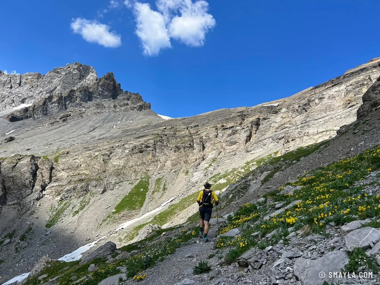 The path across the slope
