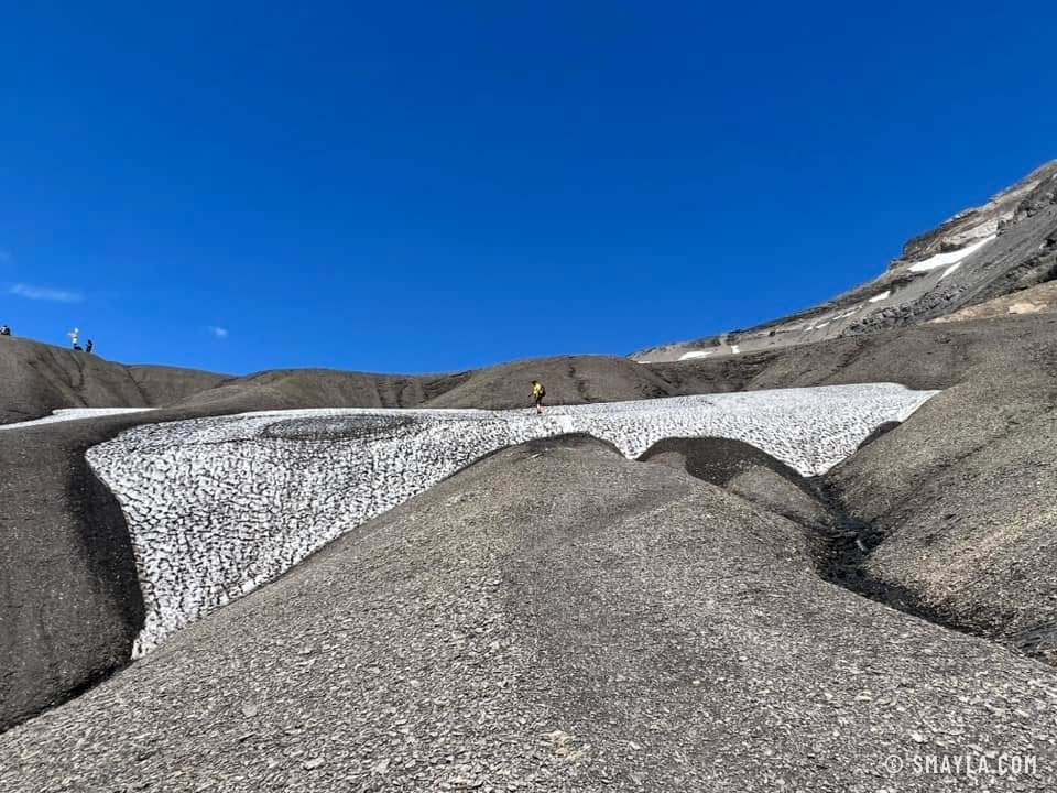 The small snowfield below the Col de Susanfe