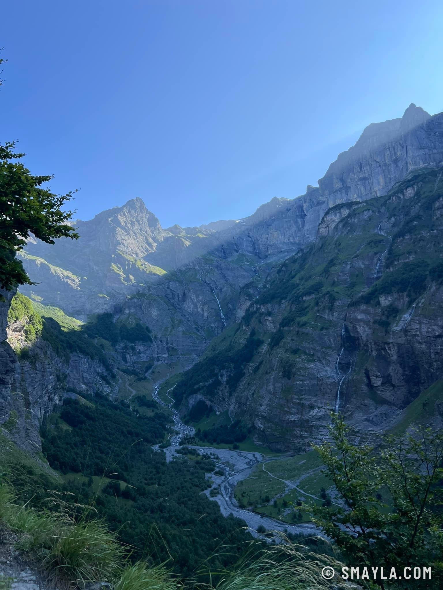 Le vallon au départ